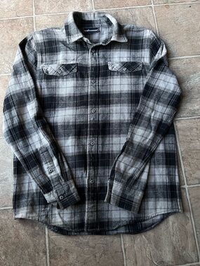 The Hundreds Gray & Black Plaid Flannel